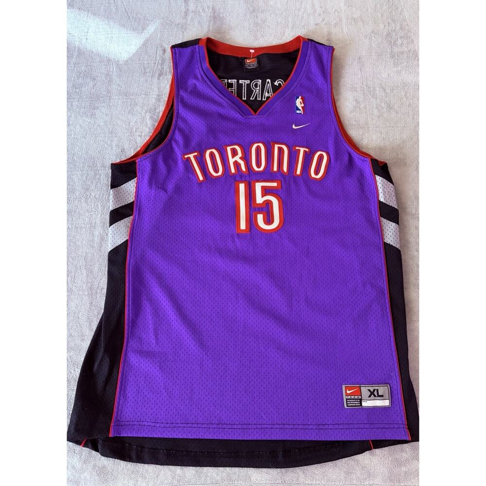 Nike Team Vince Carter #15 Toronto Raptors Swingman Purple Jersey Men's Size XL